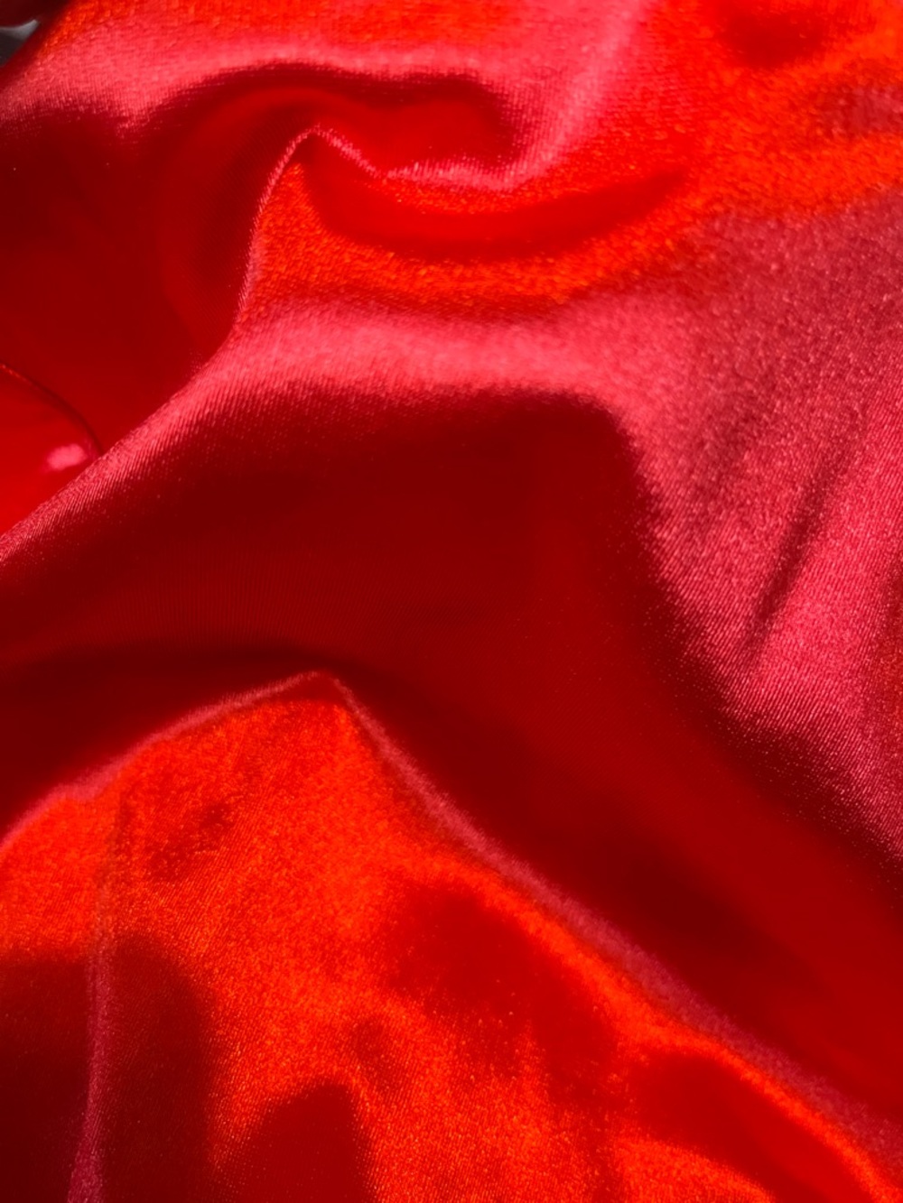 Red Hi-Low Satin and Tulle Women's Hi-Low Dress - Picture 12 of 12